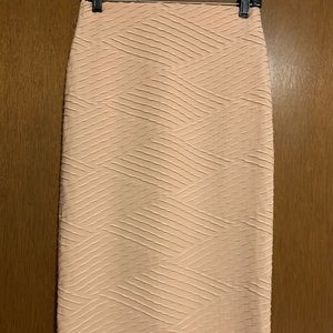 Blush colored pencil skirt